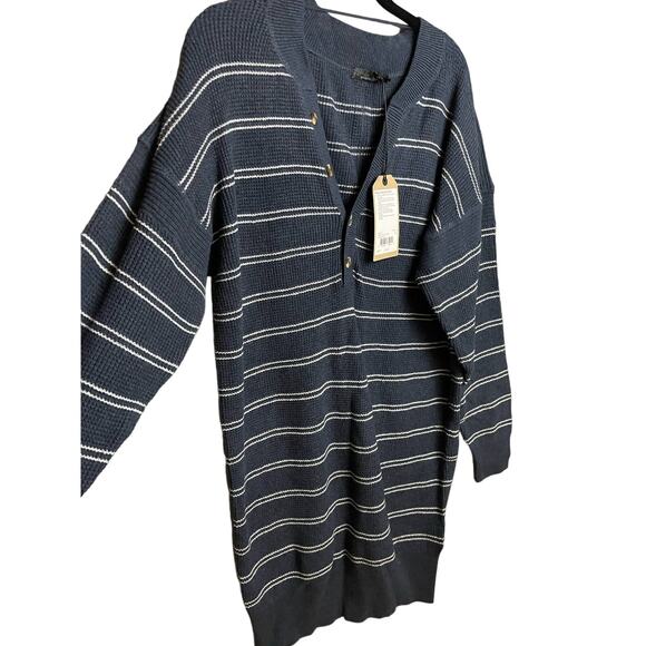 prAna Milani Henley Dress in Nautical‎ Stripe Size Medium NWT - Picture 3 of 9